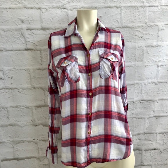 American Eagle Outfitters Tops - American Eagle Plaid Button Top Size S